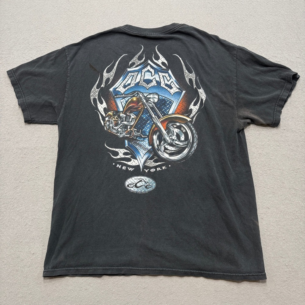 Vintage Orange County Choppers T-Shirt Mens Large Black Graphic Motorcycle Biker